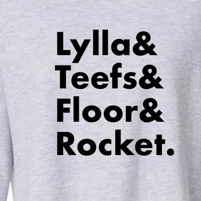 Lylla Teefs Floor & Rocket. Cropped Pullover Crew