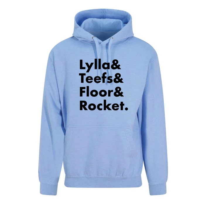 Lylla Teefs Floor & Rocket. Unisex Surf Hoodie