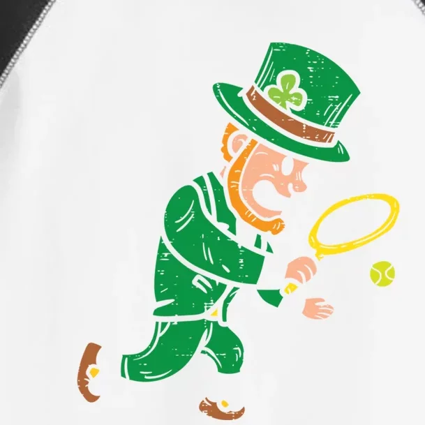 Leprechaun Tennis Funny St Patricks Day Sports Gift Toddler Fine Jersey T-Shirt