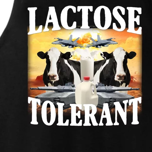 Lactose Tolerant Funny Cow Ladies Tri-Blend Wicking Tank