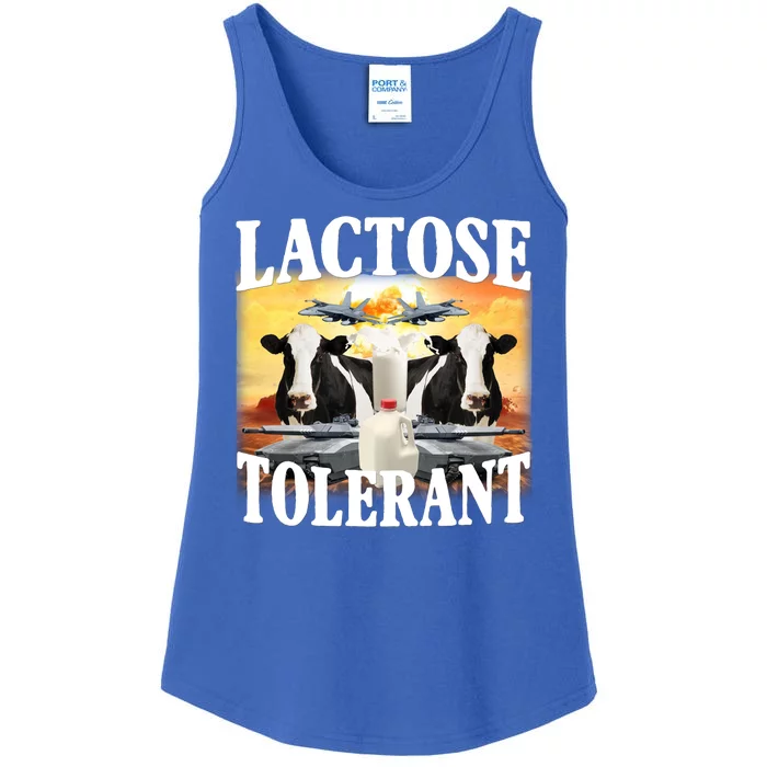 Lactose Tolerant Funny Cow Ladies Essential Tank