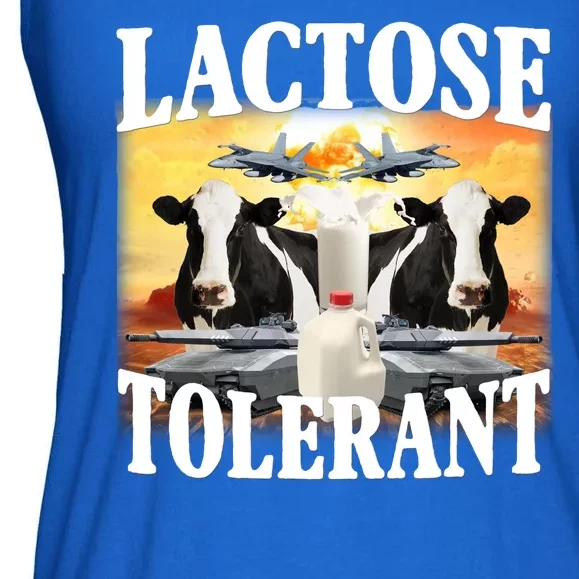 Lactose Tolerant Funny Cow Ladies Essential Flowy Tank