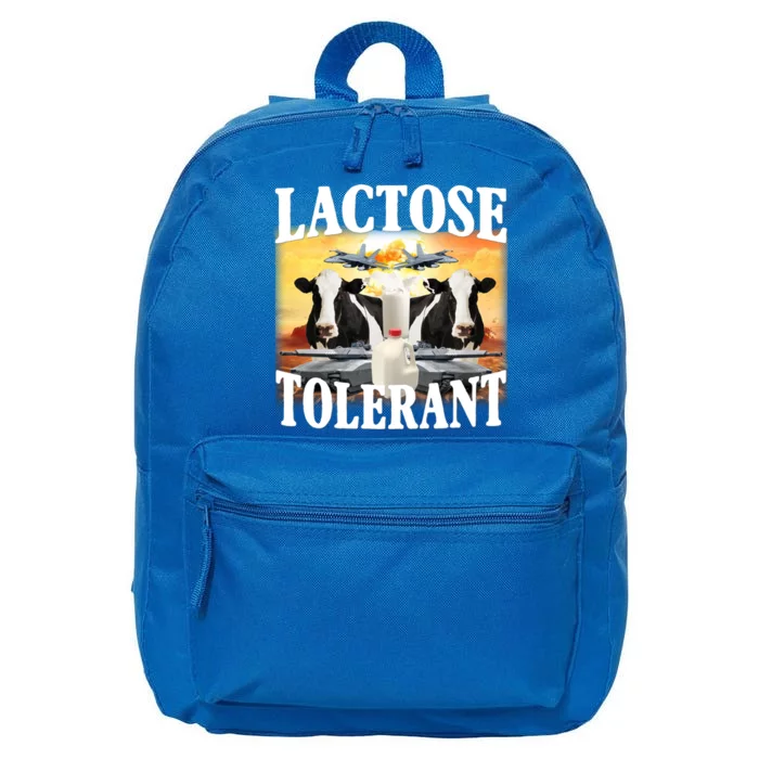 Lactose Tolerant Funny Cow 16 in Basic Backpack