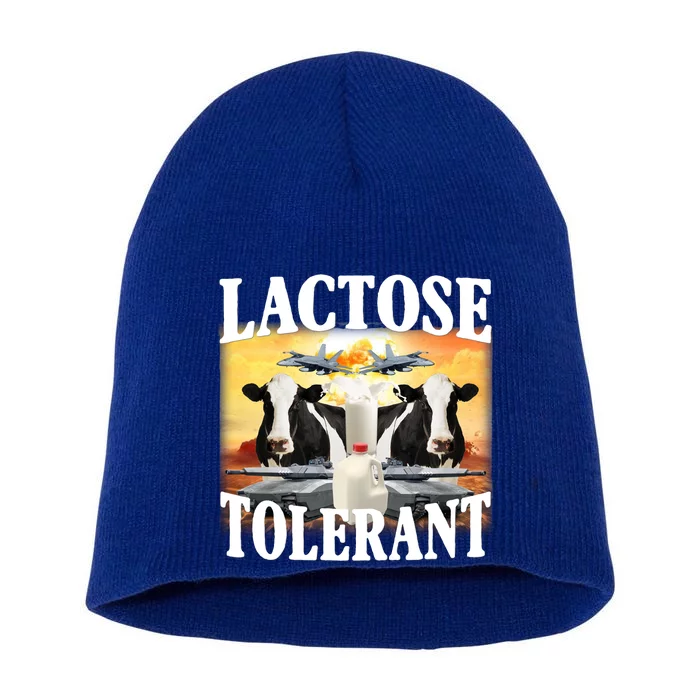 Lactose Tolerant Funny Cow Short Acrylic Beanie