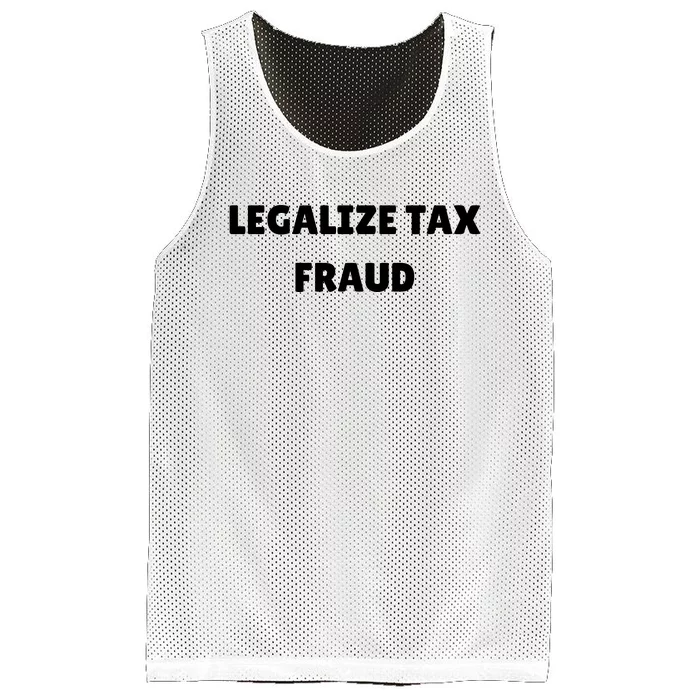 Legalize Tax Fraud Funny Mesh Reversible Basketball Jersey Tank