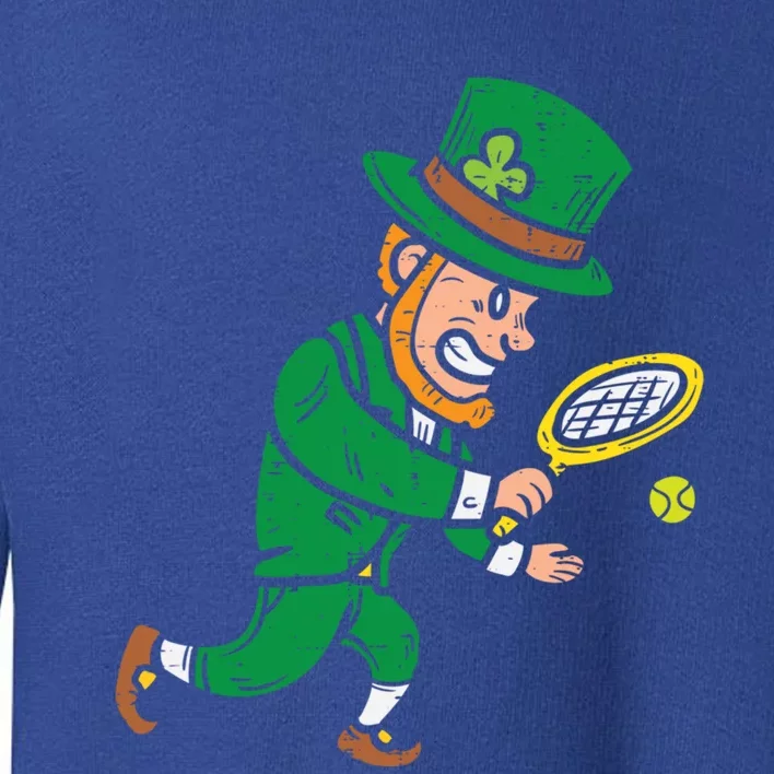 Leprechaun Tennis Funny St Patricks Day Sports Gift Toddler Sweatshirt