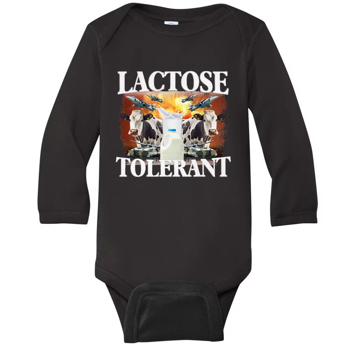 Lactose Tolerant Funny Trending Baby Long Sleeve Bodysuit