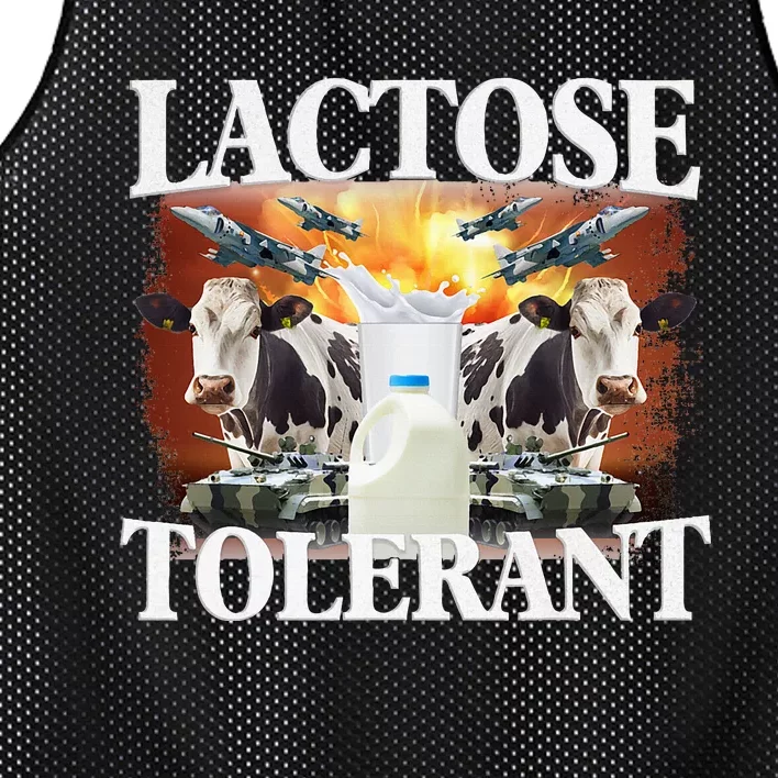 Lactose Tolerant Funny Trending Mesh Reversible Basketball Jersey Tank