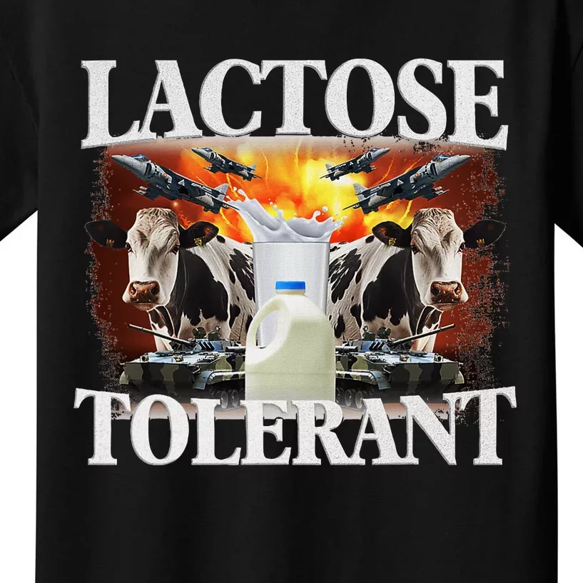 Lactose Tolerant Funny Trending Meme Kids T-Shirt