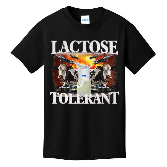 Lactose Tolerant Funny Trending Meme Kids T-Shirt