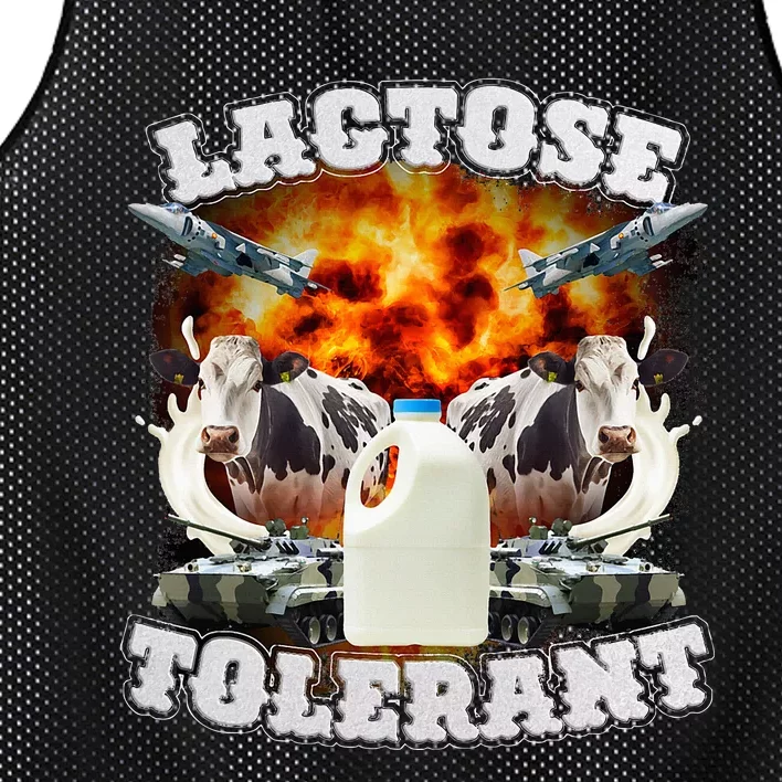 Lactose Tolerant Funny Trending Mesh Reversible Basketball Jersey Tank