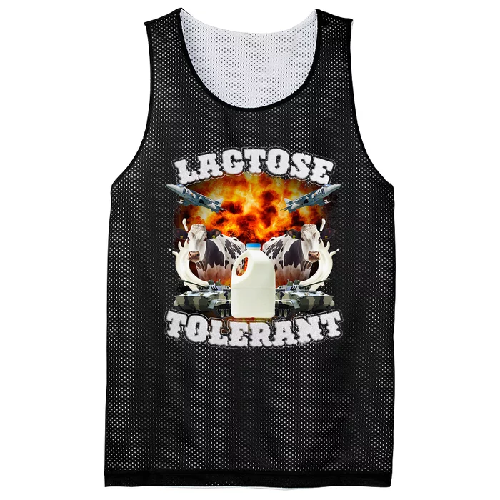 Lactose Tolerant Funny Trending Mesh Reversible Basketball Jersey Tank