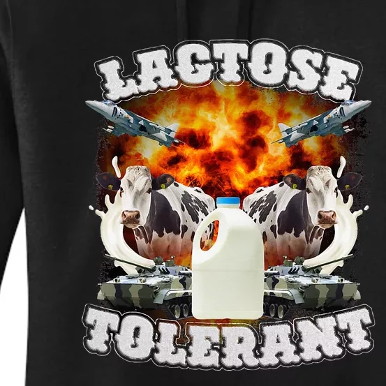 Lactose Tolerant Funny Trending Meme Women's Pullover Hoodie