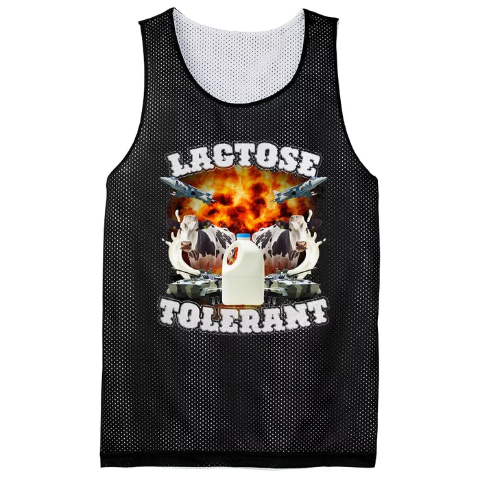 Lactose Tolerant Funny Trending Meme Mesh Reversible Basketball Jersey Tank