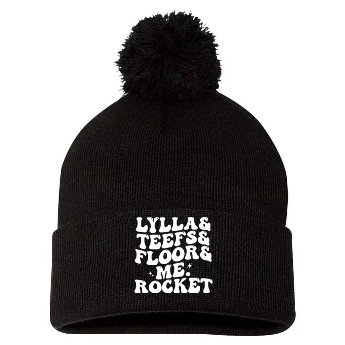 Lylla Teefs Floor And Me. Rocket Pom Pom 12in Knit Beanie