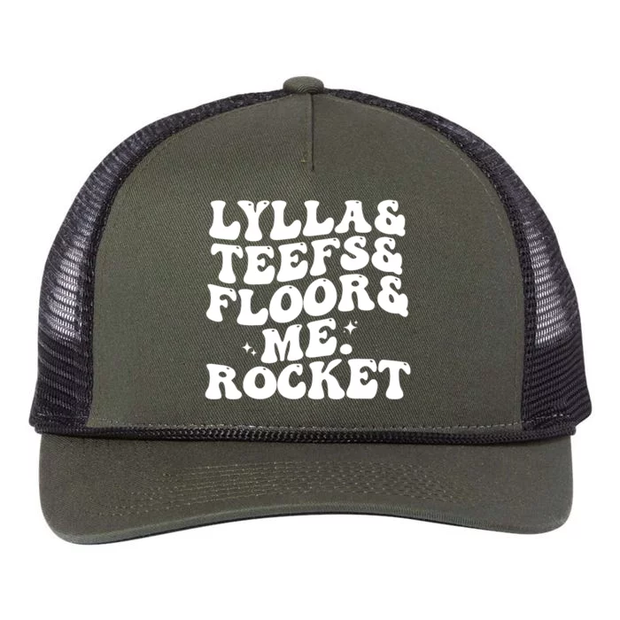 Lylla Teefs Floor And Me. Rocket Retro Rope Trucker Hat Cap