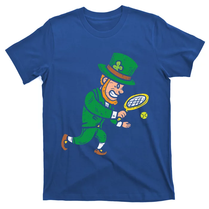 Leprechaun Tennis Funny St Patricks Day Sports Gift T-Shirt