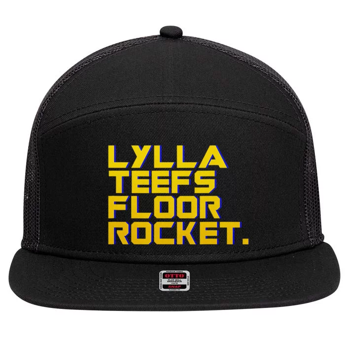 Lylla Teefs Floor & Rocket. Vol 3 Retro Galaxy Style 7 Panel Mesh Trucker Snapback Hat