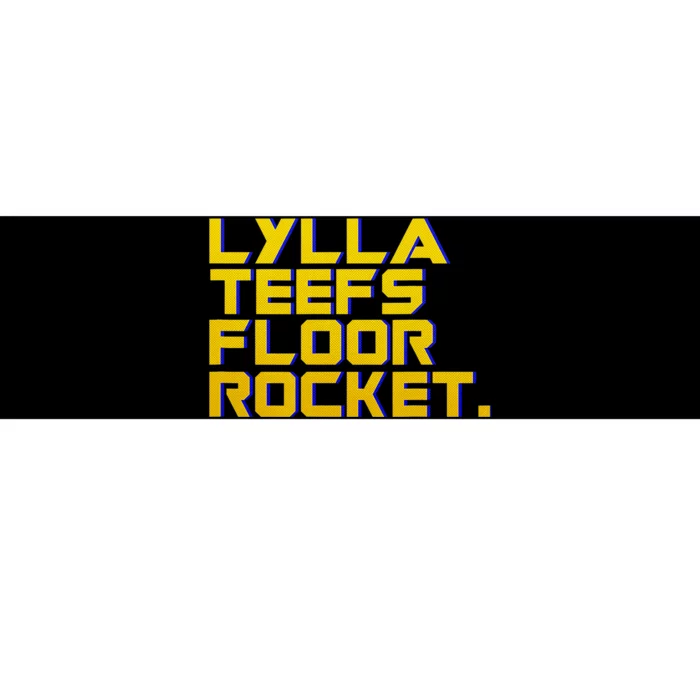 Lylla Teefs Floor & Rocket. Vol 3 Retro Galaxy Style Bumper Sticker