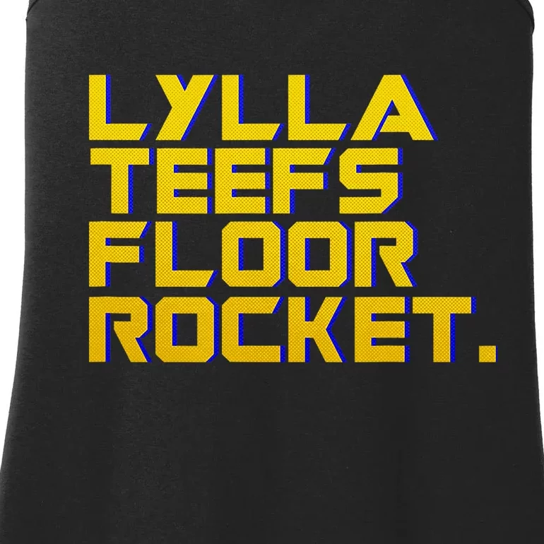 Lylla Teefs Floor & Rocket. Vol 3 Retro Galaxy Style Ladies Essential Tank