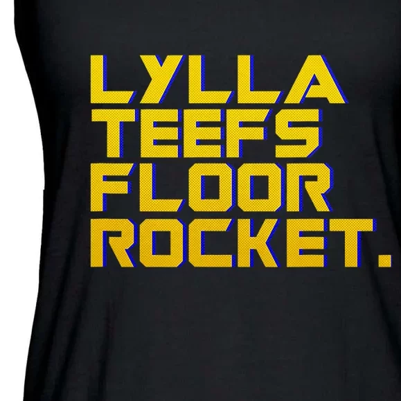 Lylla Teefs Floor & Rocket. Vol 3 Retro Galaxy Style Ladies Essential Flowy Tank