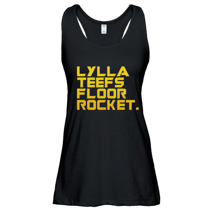 Lylla Teefs Floor & Rocket. Vol 3 Retro Galaxy Style Ladies Essential Flowy Tank