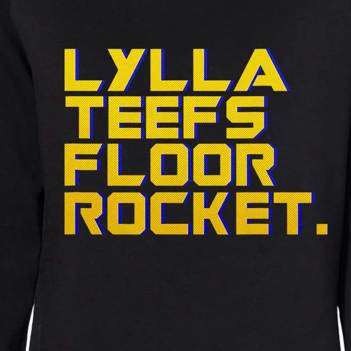 Lylla Teefs Floor & Rocket. Vol 3 Retro Galaxy Style Womens California Wash Sweatshirt