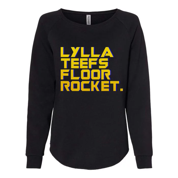 Lylla Teefs Floor & Rocket. Vol 3 Retro Galaxy Style Womens California Wash Sweatshirt