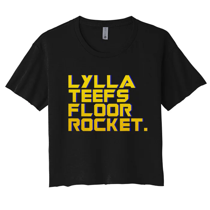 Lylla Teefs Floor & Rocket. Vol 3 Retro Galaxy Style Women's Crop Top Tee