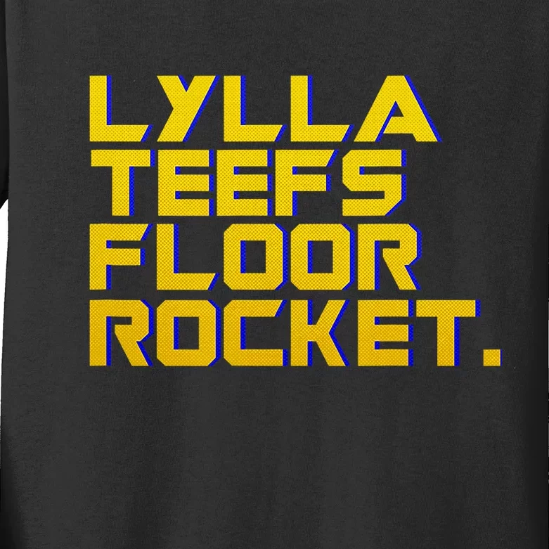 Lylla Teefs Floor & Rocket. Vol 3 Retro Galaxy Style Kids Long Sleeve Shirt