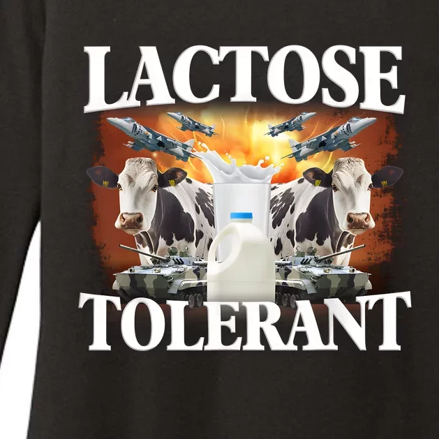 Lactose Tolerant Funny Trending Meme Womens CVC Long Sleeve Shirt