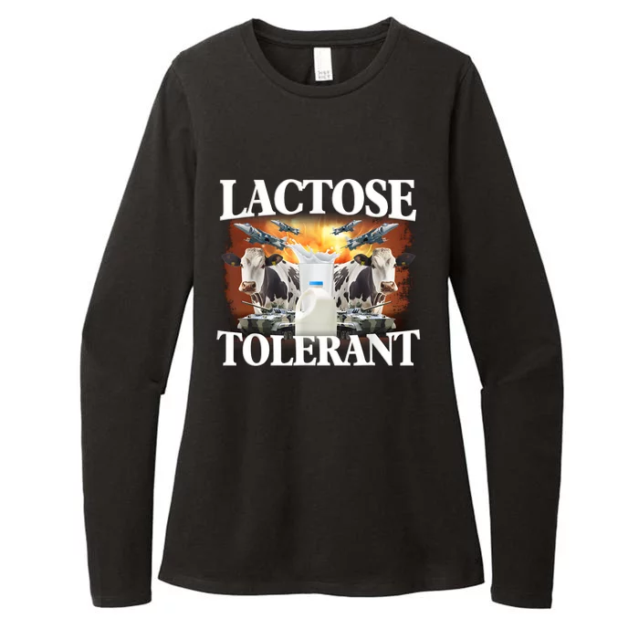 Lactose Tolerant Funny Trending Meme Womens CVC Long Sleeve Shirt