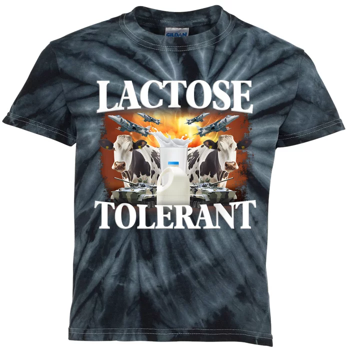 Lactose Tolerant Funny Trending Meme Kids Tie-Dye T-Shirt