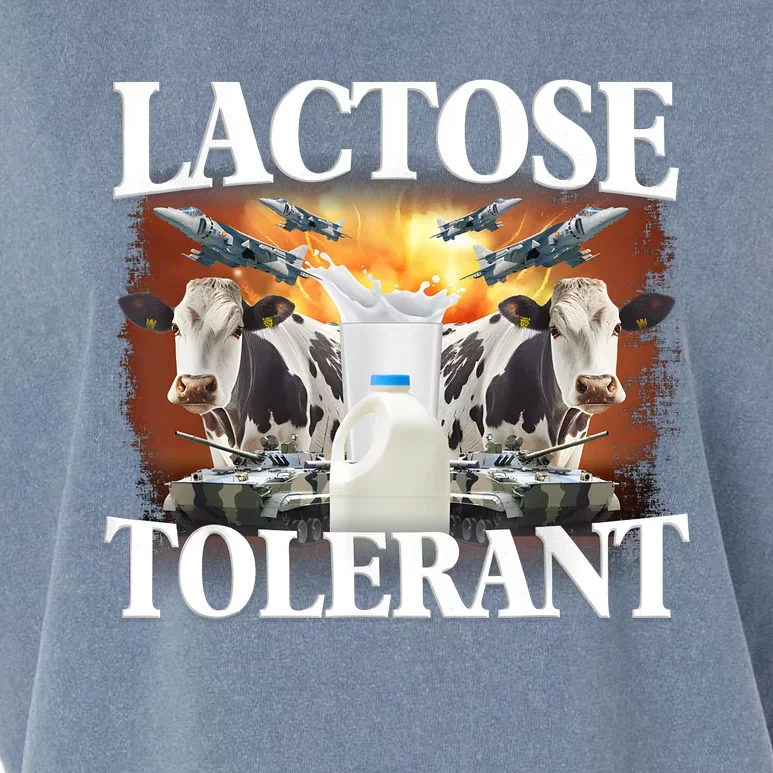 Lactose Tolerant Funny Trending Meme Garment-Dyed Women's Muscle Tee