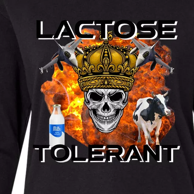 Lactose Tolerant Funny Trendy Design Meme Womens Cotton Relaxed Long Sleeve T-Shirt