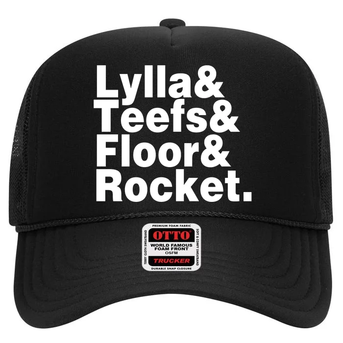 Lylla & Teefs & Floor & Rocket High Crown Mesh Trucker Hat