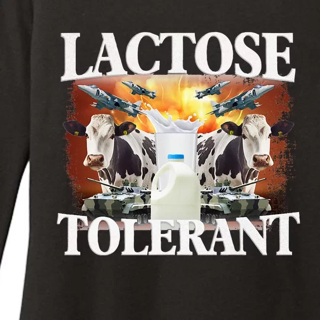 Lactose Tolerant Funny Trending Meme Womens CVC Long Sleeve Shirt