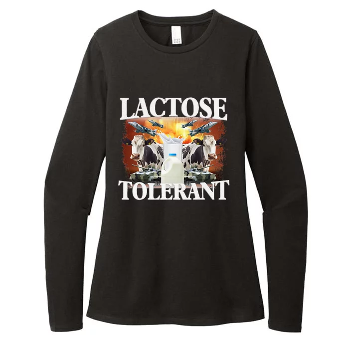 Lactose Tolerant Funny Trending Meme Womens CVC Long Sleeve Shirt