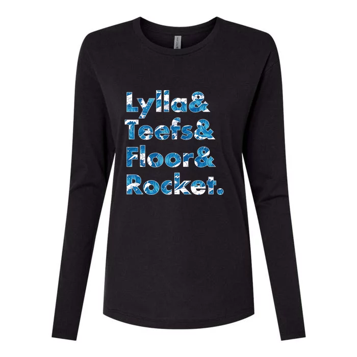 Lylla & Teefs Floor Rocket Womens Cotton Relaxed Long Sleeve T-Shirt