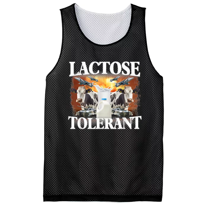 Lactose Tolerant Funny Trending Meme Mesh Reversible Basketball Jersey Tank