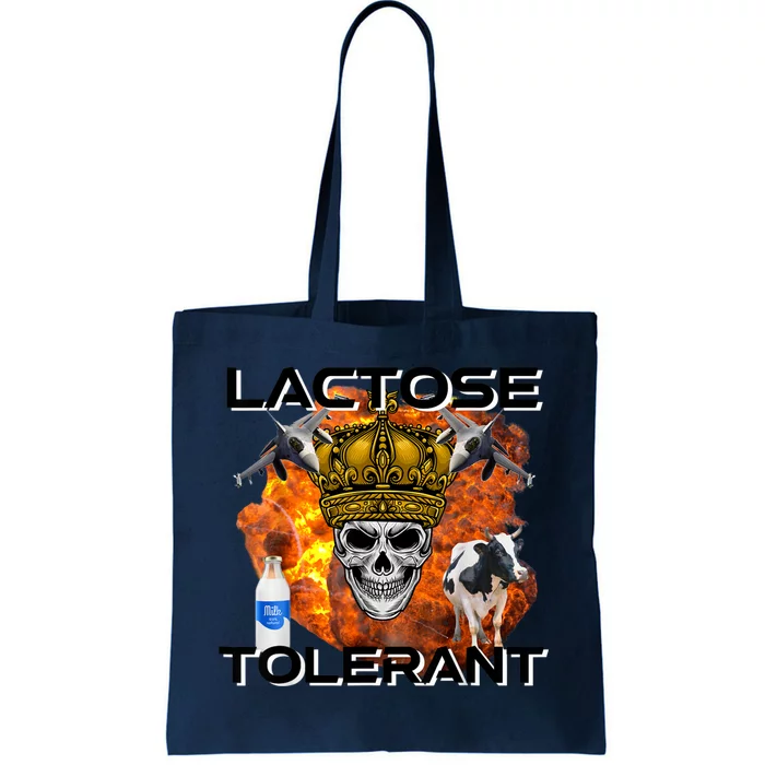 Lactose Tolerant Funny Trendy Design Meme Tote Bag