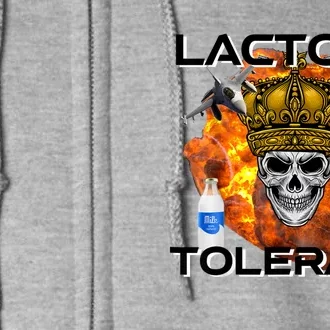 Lactose Tolerant Funny Trendy Design Meme Full Zip Hoodie