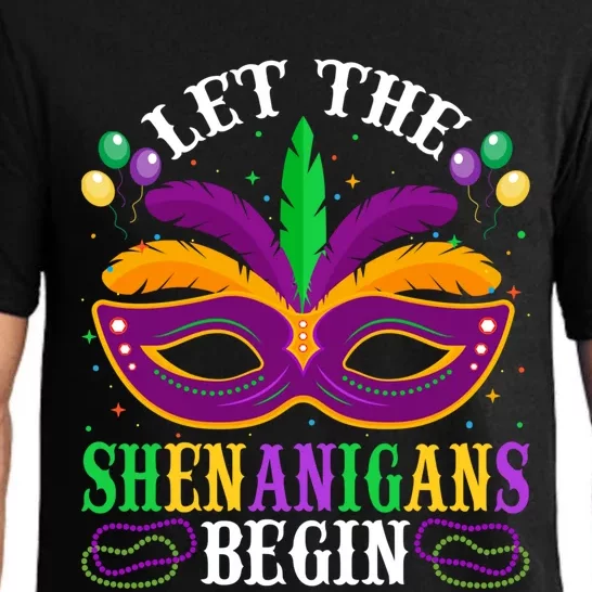 Let The Funny Shenanigans Begin Carnival Mardi Gras Gift Pajama Set