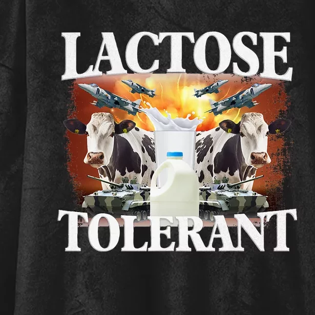 Lactose Tolerant Funny Trending Meme Hooded Wearable Blanket