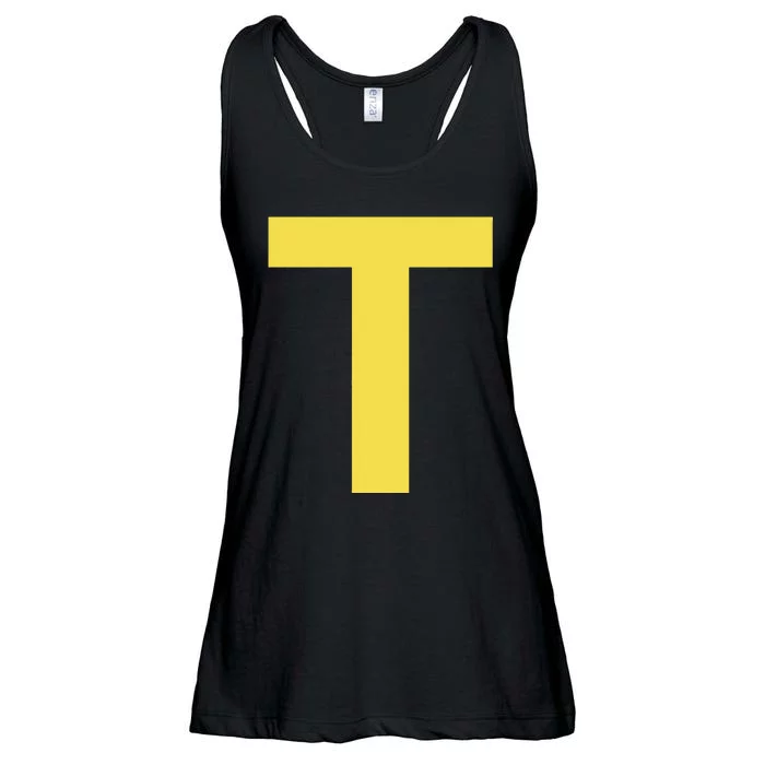 Letter T Funny Chipmunk Group Matching Halloween Costume Ladies Essential Flowy Tank