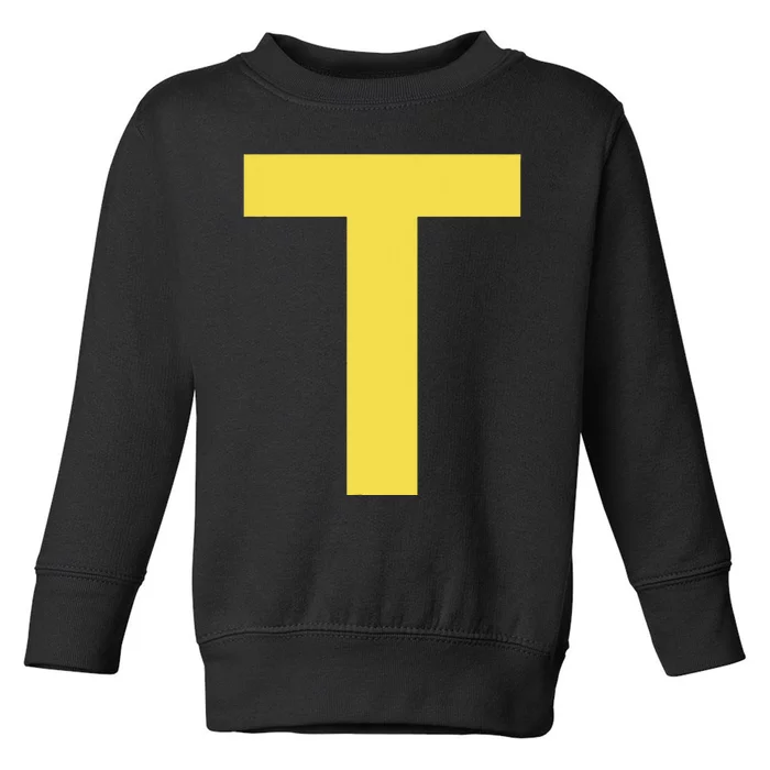 Letter T Funny Chipmunk Group Matching Halloween Costume Toddler Sweatshirt