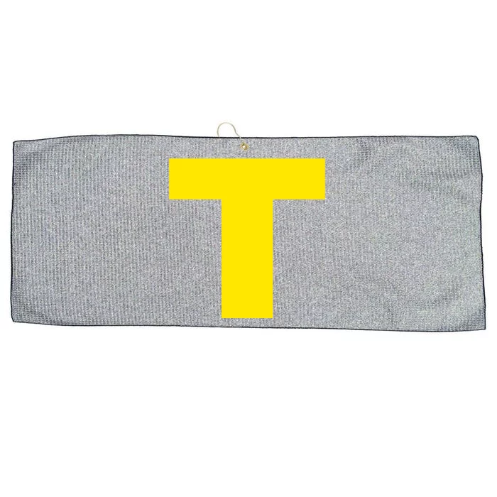 Letter T Funny Chipmunk Group Matching Halloween Costume Large Microfiber Waffle Golf Towel