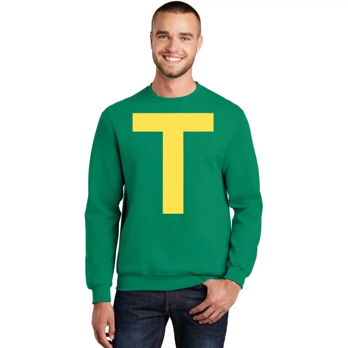 Letter T Funny Chipmunk Group Matching Halloween Costume Sweatshirt