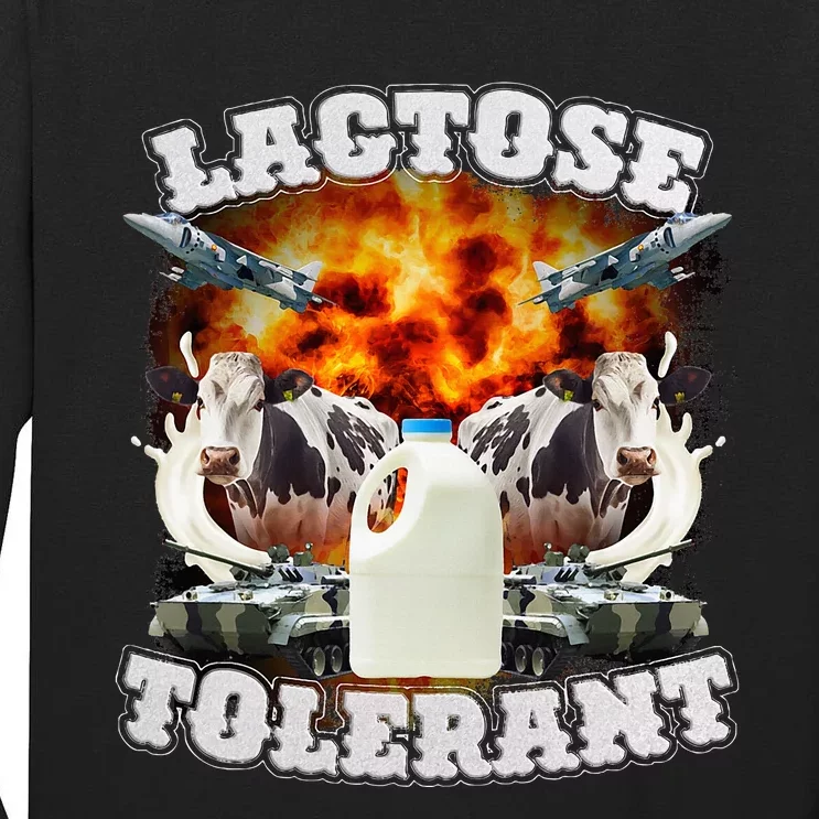 Lactose Tolerant Funny Trending Meme Tall Long Sleeve T-Shirt