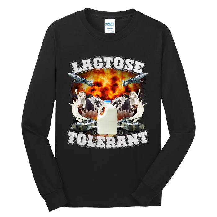 Lactose Tolerant Funny Trending Meme Tall Long Sleeve T-Shirt